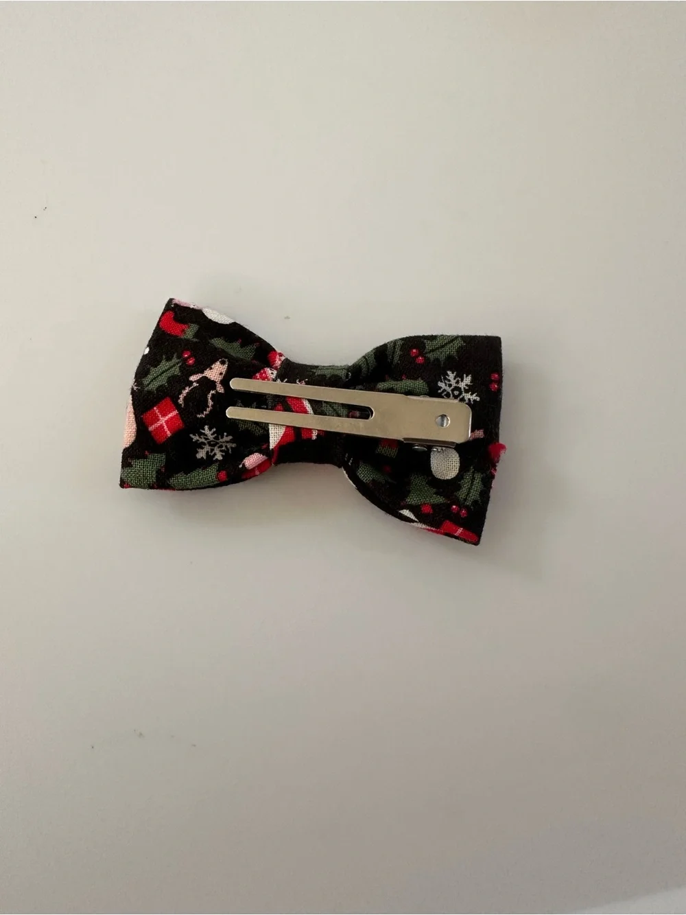 Christmas Santa Clip on Bow tie